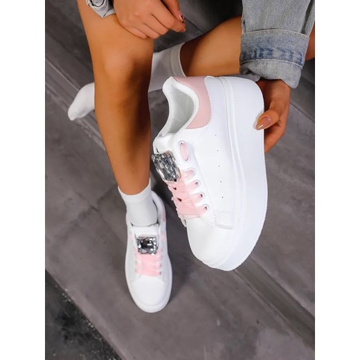 Royalfashion Sportowe sneakersy damskie na platformie Viess Royalfashion.pl 41 wyprzedaż royalfashion.pl