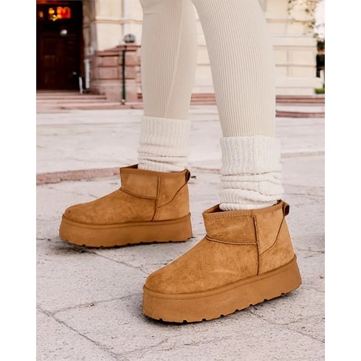 Royalfashion Krótkie buty a'la śniegowce damskie Hawanni ze sklepu royalfashion.pl w kategorii Śniegowce damskie - zdjęcie 180187186