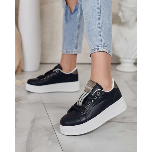 Royalfashion Sportowe sneakersy damskie z cyrkoniami Jocix ze sklepu royalfashion.pl w kategorii Buty sportowe damskie - zdjęcie 180187705