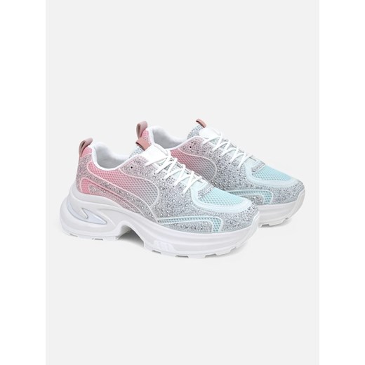 Royalfashion Sportowe sneakersy damskie z cyrkoniami Bloss Royalfashion.pl 39 wyprzedaż royalfashion.pl