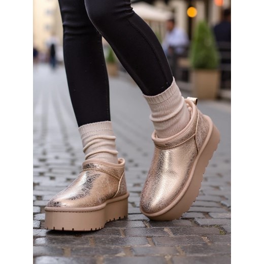 Royalfashion Krótkie buty a'la śniegowce damskie Ozozi ze sklepu royalfashion.pl w kategorii Śniegowce damskie - zdjęcie 180188465