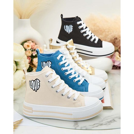 Royalfashion Sportowe trampki damskie z printem Lizz ze sklepu royalfashion.pl w kategorii Trampki damskie - zdjęcie 180188858
