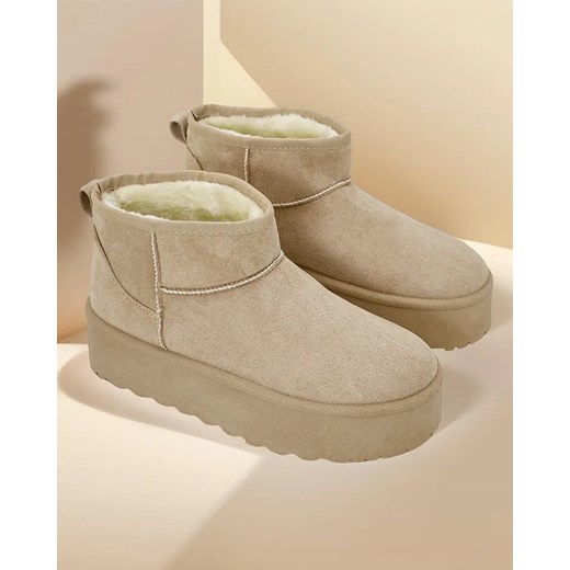 Royalfashion Krótkie buty a'la śniegowce damskie Alalla ze sklepu royalfashion.pl w kategorii Śniegowce damskie - zdjęcie 180189186