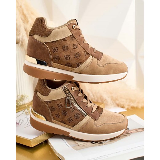 Royalfashion Sportowe sneakersy damskie z ukrytym koturnem Perotta ze sklepu royalfashion.pl w kategorii Buty sportowe damskie - zdjęcie 180191399