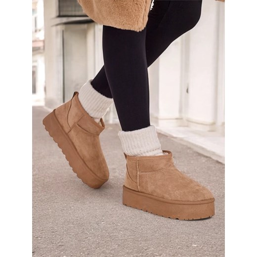 Royalfashion Krótkie buty a'la śniegowce damskie Havale ze sklepu royalfashion.pl w kategorii Śniegowce damskie - zdjęcie 180192455