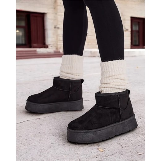 Royalfashion Krótkie buty a'la śniegowce damskie Hawanni ze sklepu royalfashion.pl w kategorii Śniegowce damskie - zdjęcie 180194397