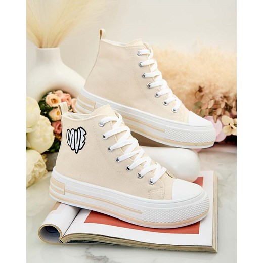 Royalfashion Sportowe trampki damskie z printem Lizz ze sklepu royalfashion.pl w kategorii Trampki damskie - zdjęcie 180195676