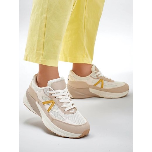 Royalfashion Sportowe sneakersy damskie na grubszej podeszwie Moderax ze sklepu royalfashion.pl w kategorii Buty sportowe damskie - zdjęcie 180196176