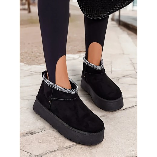 Royalfashion Krótkie buty a'la śniegowce damskie Xoalla ze sklepu royalfashion.pl w kategorii Śniegowce damskie - zdjęcie 180196966