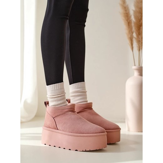 Royalfashion Krótkie buty a'la śniegowce damskie Ozozi ze sklepu royalfashion.pl w kategorii Śniegowce damskie - zdjęcie 180197165