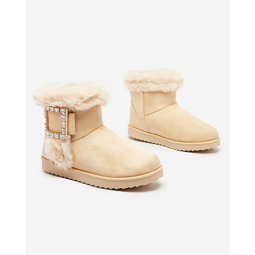 Royalfashion Damskie buty a'la śniegowce z ozdobą Galaes ze sklepu royalfashion.pl w kategorii Śniegowce damskie - zdjęcie 180200716