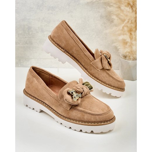 Royalfashion Damskie mokasyny z kokardą Ezizer Royalfashion.pl 39 royalfashion.pl wyprzedaż