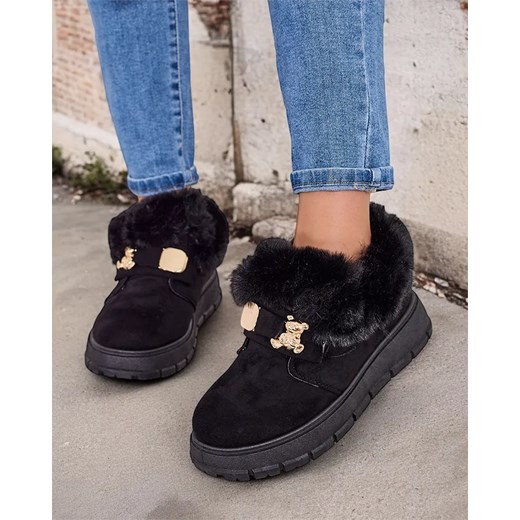 Royalfashion Krótkie buty a'la śniegowce damskie Dobis ze sklepu royalfashion.pl w kategorii Śniegowce damskie - zdjęcie 180203565