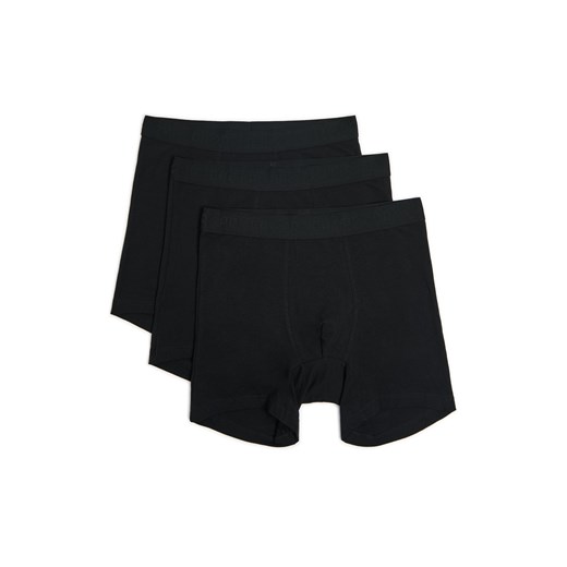 Cropp - 3 pack bokserek z dłuższymi nogawkami - czarny ze sklepu Cropp w kategorii Majtki męskie - zdjęcie 180205045