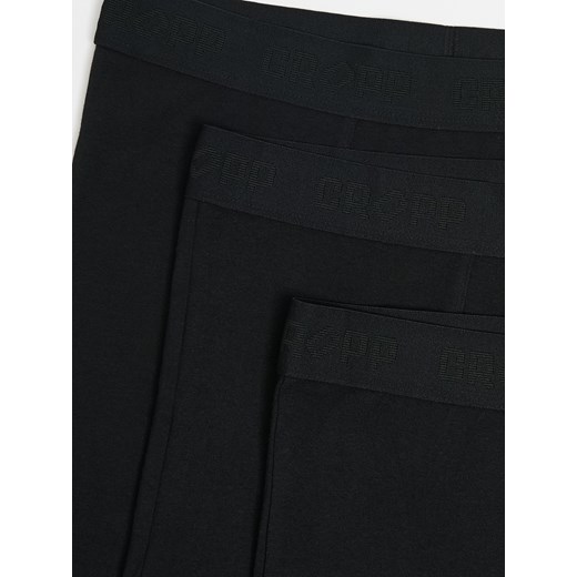Cropp - 3 pack bokserek z dłuższymi nogawkami - czarny Cropp L Cropp