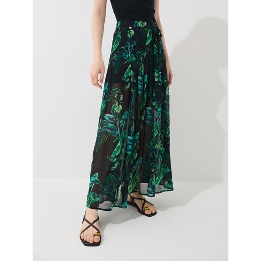 Mohito - Spódnica maxi w roślinny print - zielony Mohito 40 Mohito