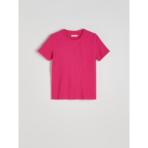 Reserved - T-shirt regular - fuksja ze sklepu Reserved w kategorii Bluzki damskie - zdjęcie 180205786