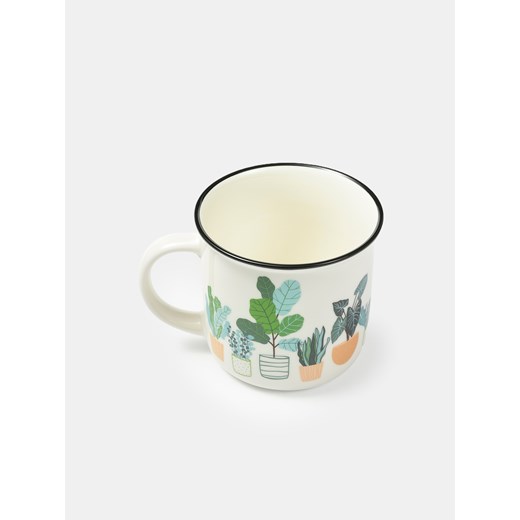 Sinsay - Porcelanowy kubek ze wzorem - błękitny Sinsay One Size Sinsay