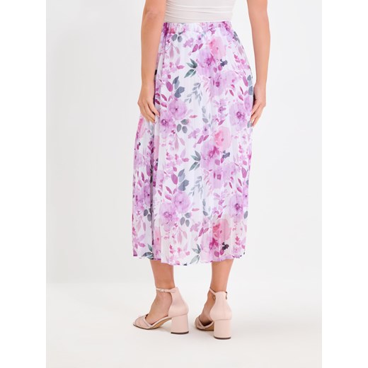 Sinsay - Plisowana spódnica midi w kwiaty - wielobarwny Sinsay S Sinsay