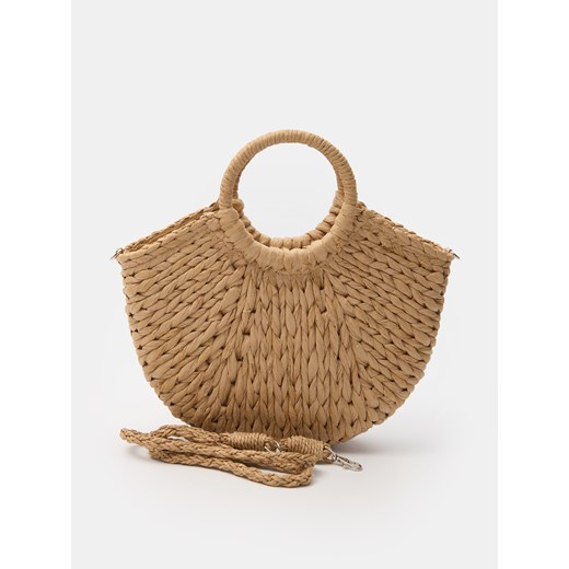 Sinsay - Pleciona torebka - kremowy Sinsay One Size Sinsay