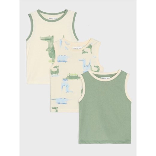 Sinsay - Koszulki 3 pack - kremowy ze sklepu Sinsay w kategorii T-shirty chłopięce - zdjęcie 180206797