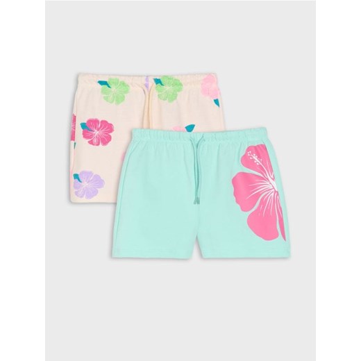 Sinsay - Szorty z motywem kwiatów 2 pack - wielobarwny - id: 884DR-MLC - marki Sinsay - 180206868 Sinsay - Szorty z motywem kwiatów 2 pack - wielobarwny ze sklepu Sinsay w kategorii Spodenki dziewczęce - zdjęcie 180206868