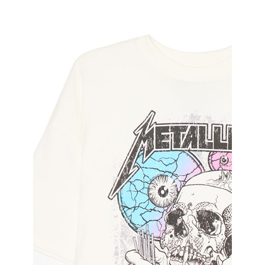 Cropp - Biała koszulka z nadrukiem Metallica - biały Cropp XS Cropp