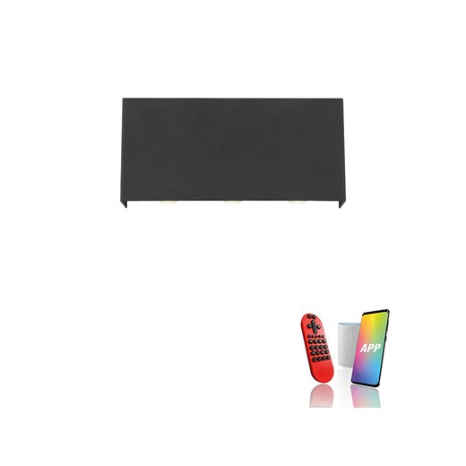 Just Light Lampa ścienna LED &quot;Lola Carla&quot; w kolorze czarnym - 17 x 8 x 4 cm ze sklepu Limango Polska w kategorii Lampy ścienne - zdjęcie 180210319
