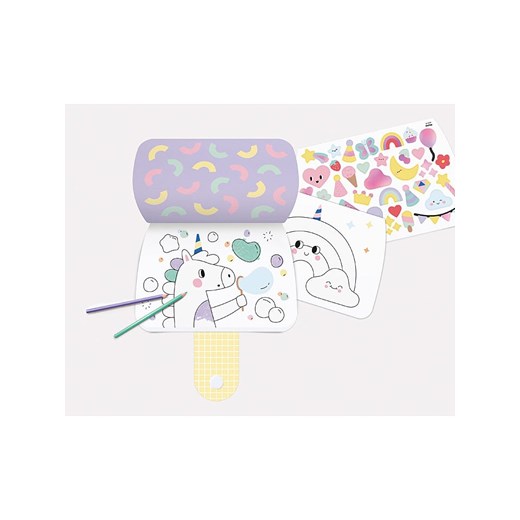 folia PAPER Kolorowanka z naklejkami &quot;Rainbow Dreams&quot; - 3+ ze sklepu Limango Polska w kategorii Zabawki - zdjęcie 180210766