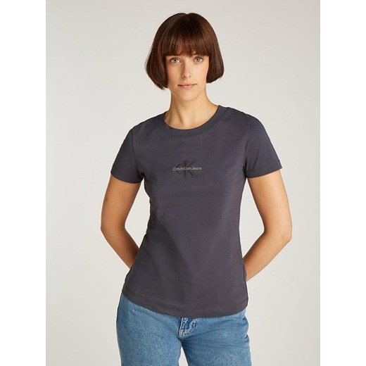 CALVIN KLEIN JEANS Koszulka w kolorze czarnym ze sklepu Limango Polska w kategorii Bluzki damskie - zdjęcie 180210847