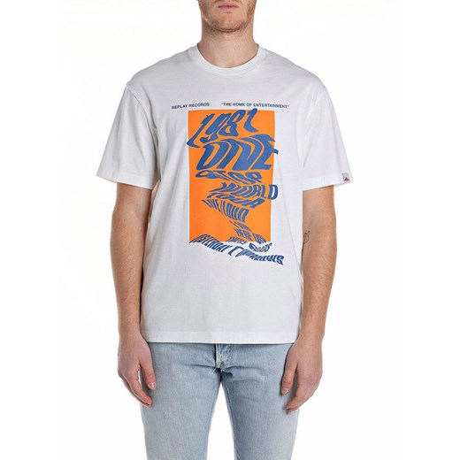 Replay Koszulka w kolorze białym ze sklepu Limango Polska w kategorii T-shirty męskie - zdjęcie 180210957