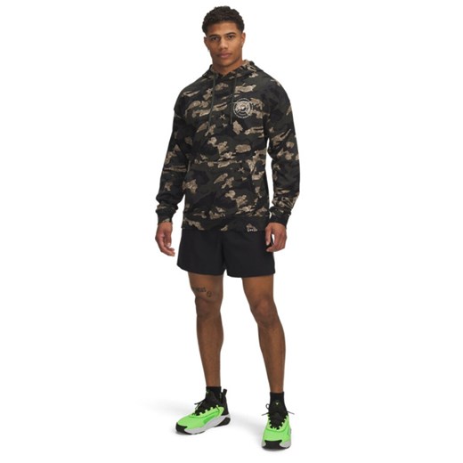 Męska bluza dresowa nierozpinana z kapturem Under Armour Project Rock AOP Terry Under Armour S Sportstylestory.com