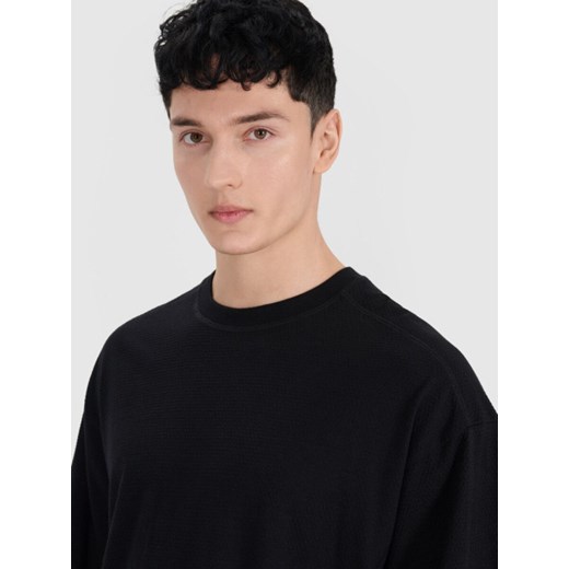 Męski t-shirt oversize 4F 4FRSS25TTSHM2653 - czarny S okazyjna cena Sportstylestory.com