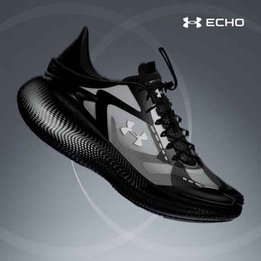 Sneakersy sportowe uniseks Under Armour UA Echo - czarne ze sklepu Sportstylestory.com w kategorii Buty sportowe męskie - zdjęcie 180211777