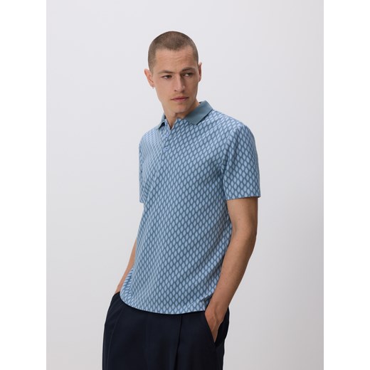Reserved - Koszulka polo regular fit - jasnoniebieski ze sklepu Reserved w kategorii T-shirty męskie - zdjęcie 180212277