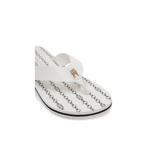 Tommy Hilfiger Japonki Th Chain Print FW0FW08514 Biały Tommy Hilfiger 37 MODIVO