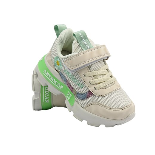 Buty dziecięce sportowe beżowe American Club RL 78/22 ze sklepu ulubioneobuwie w kategorii Buty sportowe dziecięce - zdjęcie 180215566