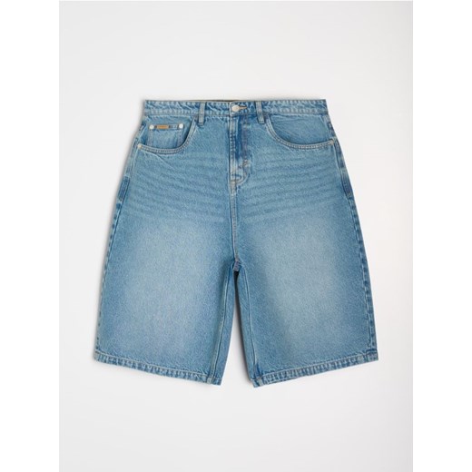 Sinsay - Szorty jeansowe baggy - niebieski Sinsay 34 Sinsay
