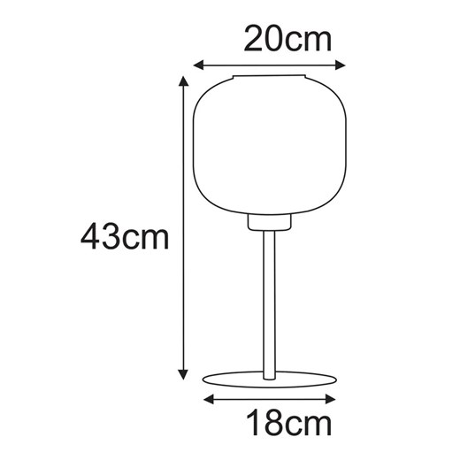 Beżowa lampka stołowa ze szklanym kloszem J021-Kostela One Size Edinos.pl