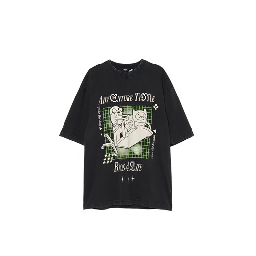 Cropp - Czarna koszulka Adventure Time - czarny Cropp S Cropp