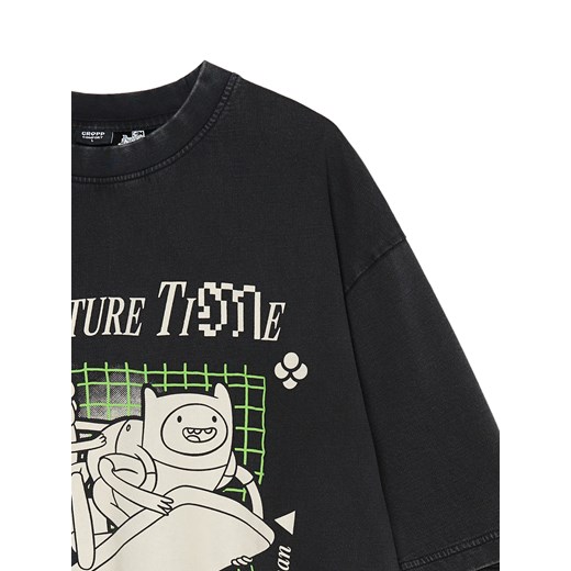 Cropp - Czarna koszulka Adventure Time - czarny Cropp M Cropp