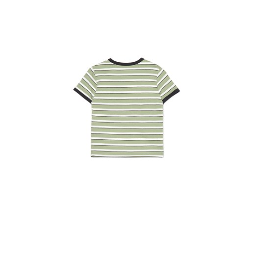 Cropp - Kolorowa koszulka w paski - zielony Cropp XS Cropp