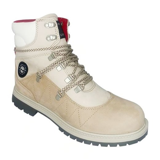 Buty Timberland x Hilfiger Hrtg Ek+ Waterproof Boot Medium Beige Nubuck TB0A5T91257 beżowy ze sklepu ButyModne.pl w kategorii Workery damskie - zdjęcie 180222257