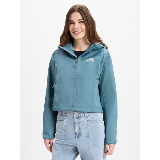 The North Face Damska kurtka funkcjonalna - W CROP QUEST Kobiety Sztuczne włókno petrol jednolity ze sklepu vangraaf w kategorii Kurtki damskie - zdjęcie 180227095