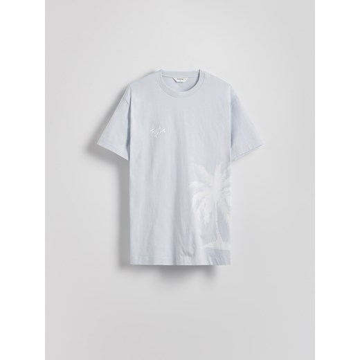Reserved - T-shirt regular z nadrukiem - jasnoniebieski ze sklepu Reserved w kategorii T-shirty męskie - zdjęcie 180227996