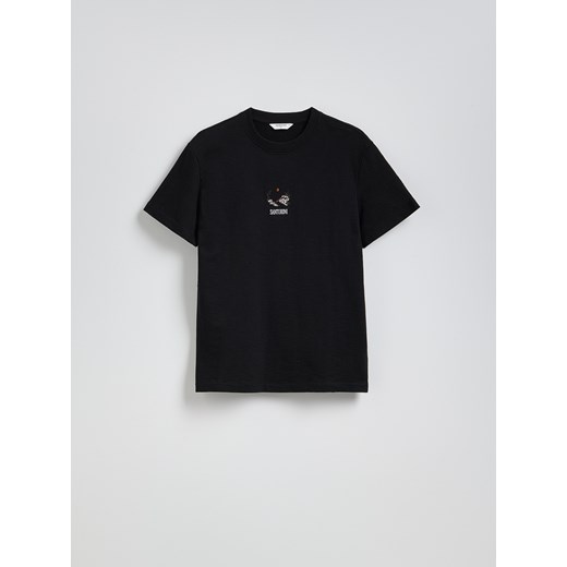 Reserved - T-shirt comfort z nadrukiem - czarny ze sklepu Reserved w kategorii T-shirty męskie - zdjęcie 180228026