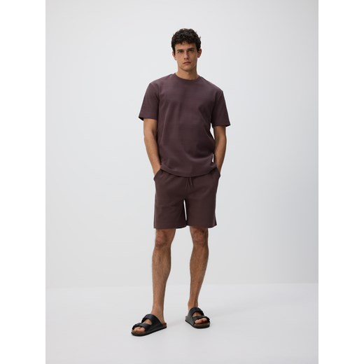 Reserved - T-shirt comfort fit - ciemnobrązowy Reserved S Reserved