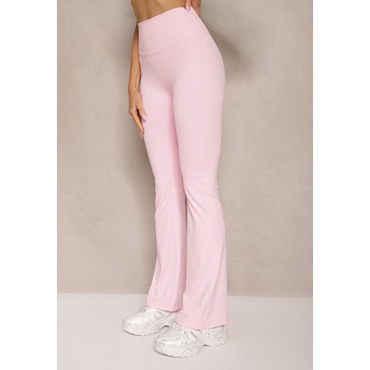 Różowe Legginsy Dzwony High Waist Orruvana ze sklepu renee.pl w kategorii Spodnie damskie - zdjęcie 180232519
