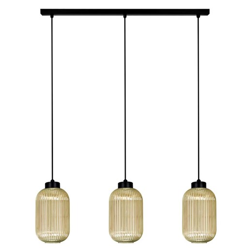 Beżowa lampa wisząca z trzema kloszami - J024-Perota Lumes One Size Edinos.pl