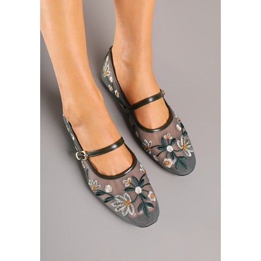 Balerinki Born2be casualowe zielone
